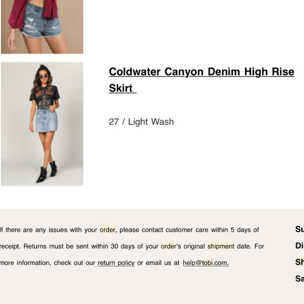 Tobi Coldwater Canyon Denim Miniskirt - Picture 7 of 7